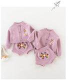 Conjunto Infantil Feminino Bordado Flores