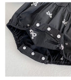 Body/ Vestido Infantil Preto Lacinhos