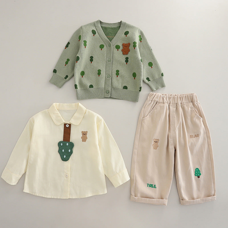 Conjunto Infantil Masculino 3 Peças Urso