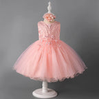 Vestido Infantil Flores Brilhantes