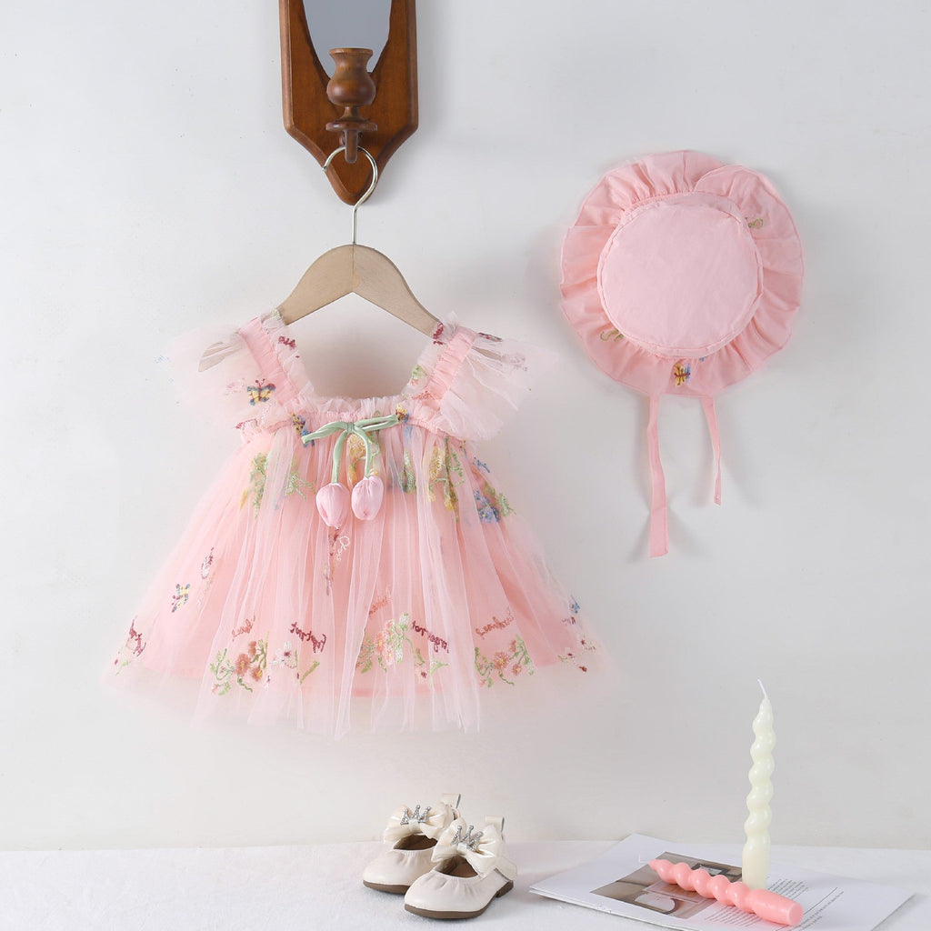 Vestido Infantil Floral Tulipa