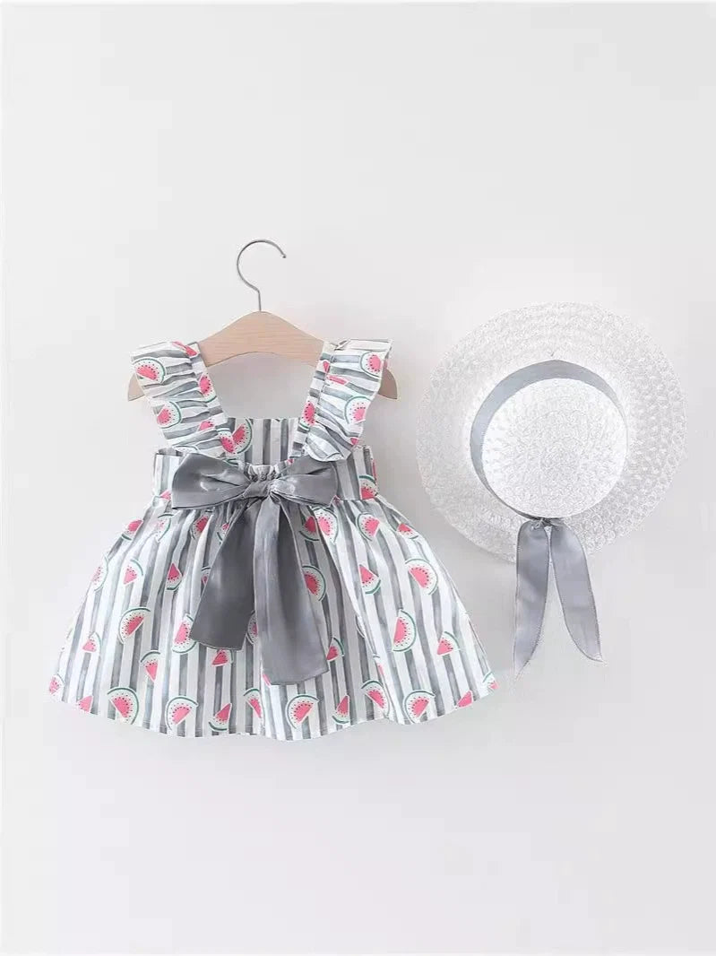 Vestido Infantil Melancia Lacinho