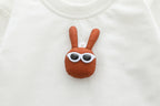 Conjunto Infantil 3 Peças Coelhinho de Óculos