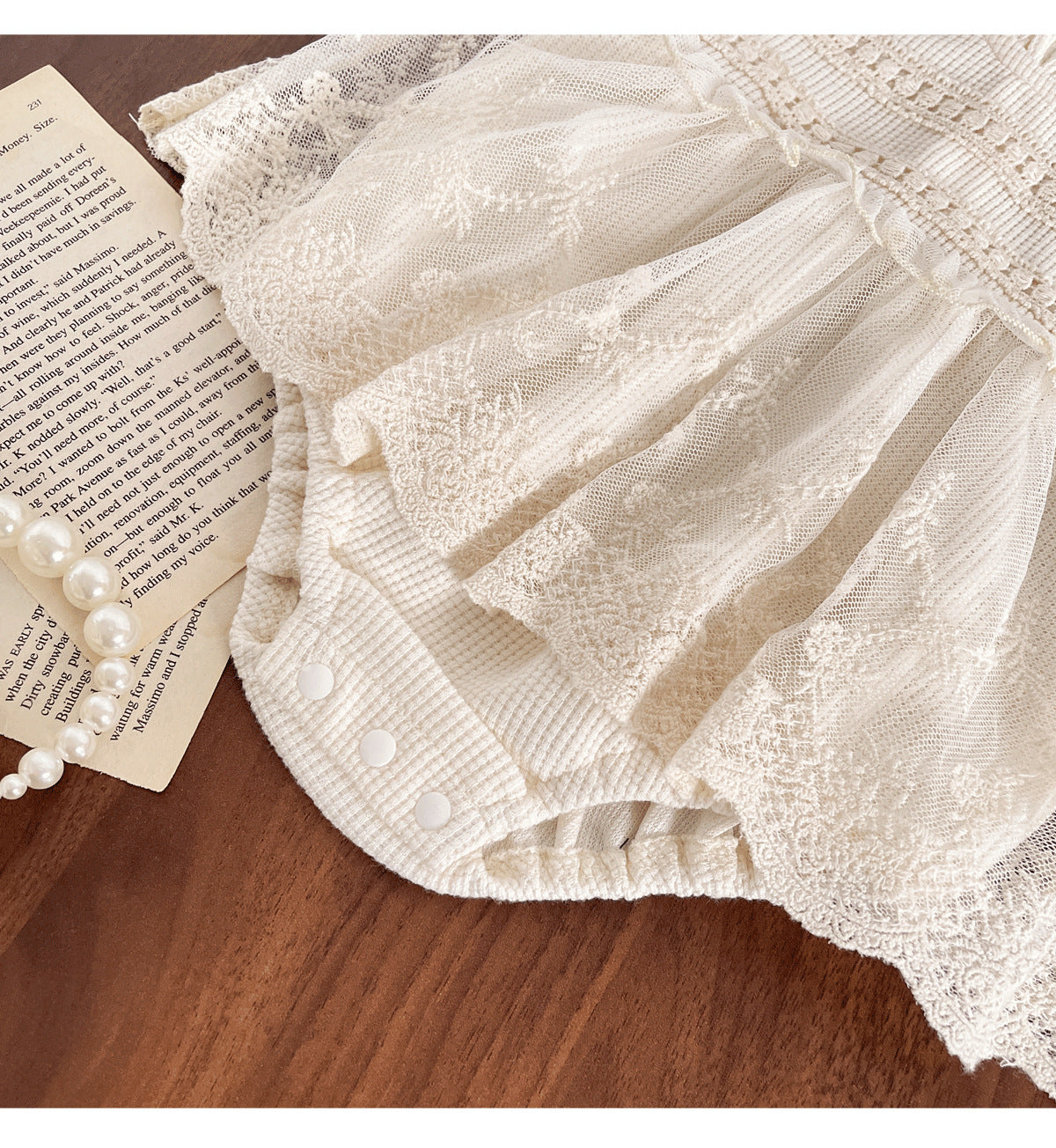 Body Infantil Feminino com Tule Rendado