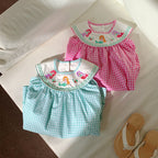 Vestido Infantil Xadrez Sereia