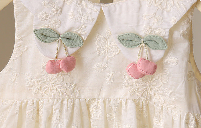 Vestido Infantil Verão Cerejinhas