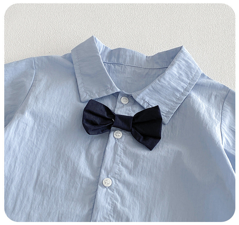 Conjunto Infantil Jardineira Gravatinha