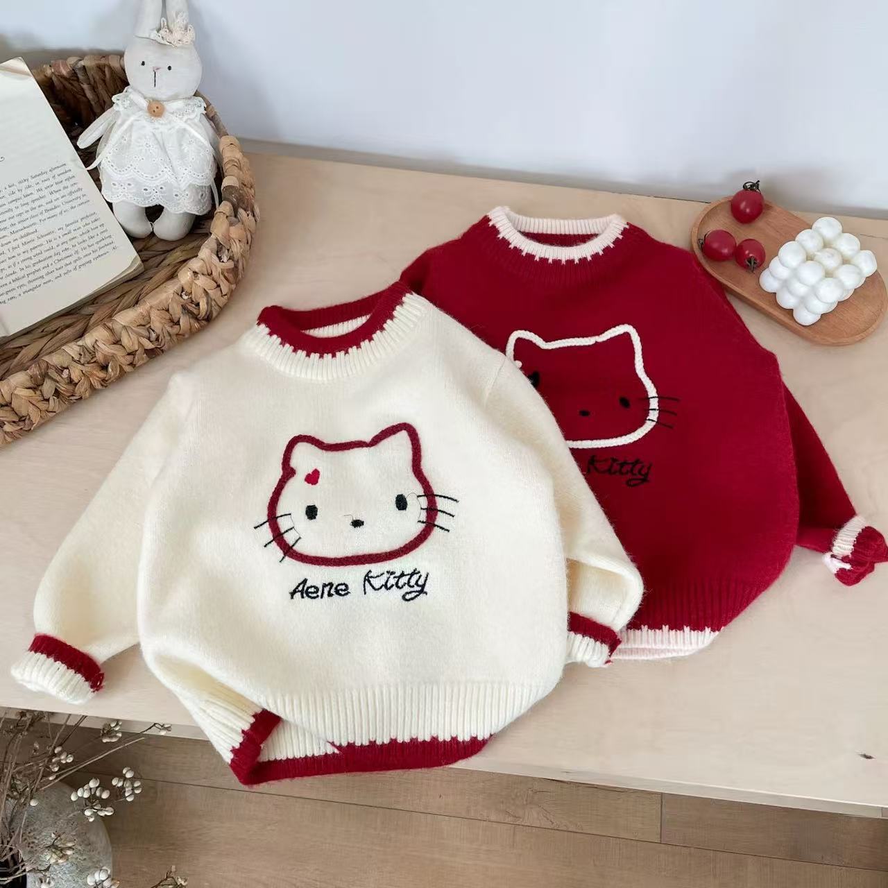 Blusa Infantil Tricô Hello Kity