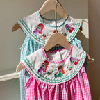 Vestido Infantil Xadrez Sereia