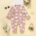 Macacão Infantil Tricô Florzinhas