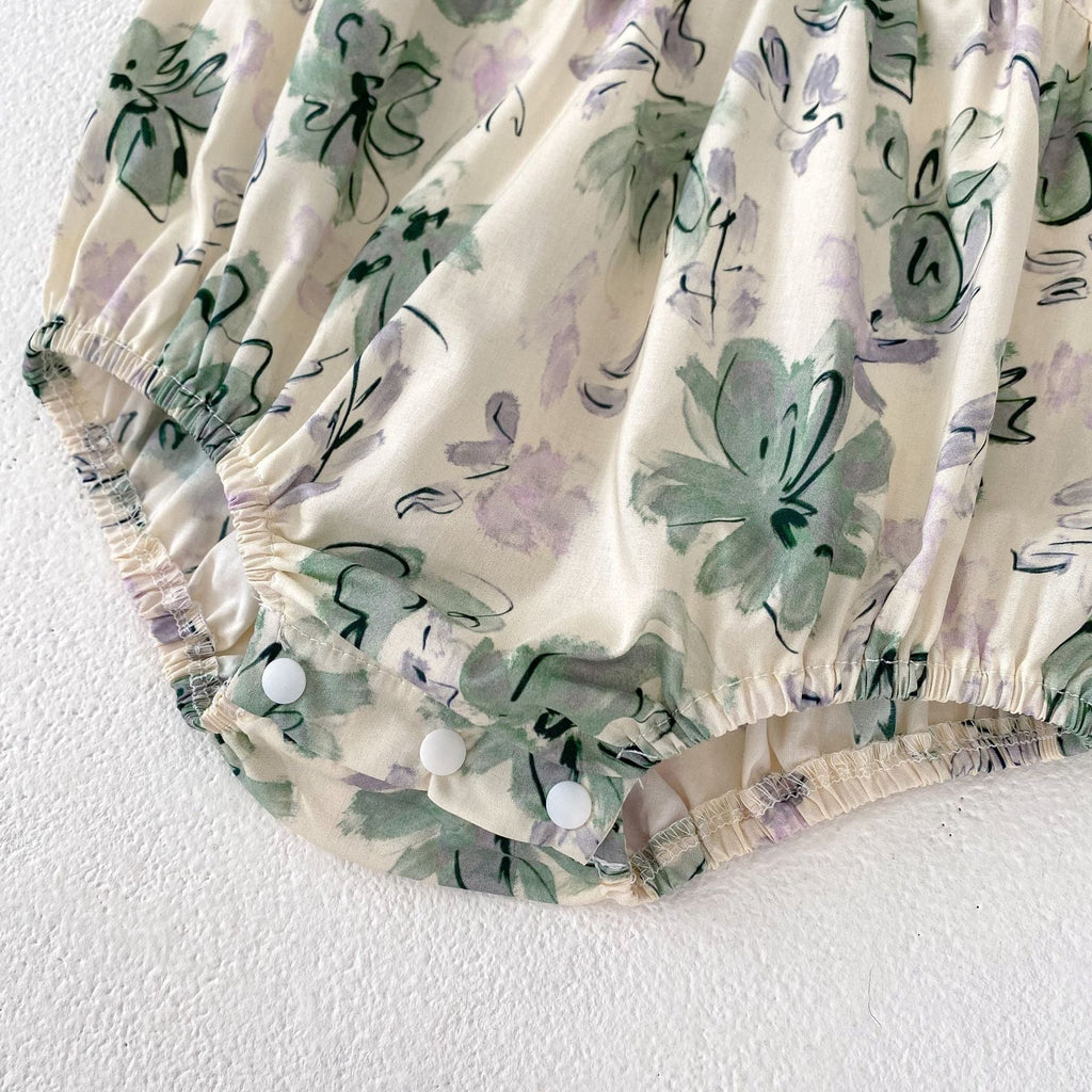 Body Infantil Feminino Floral Lacinho