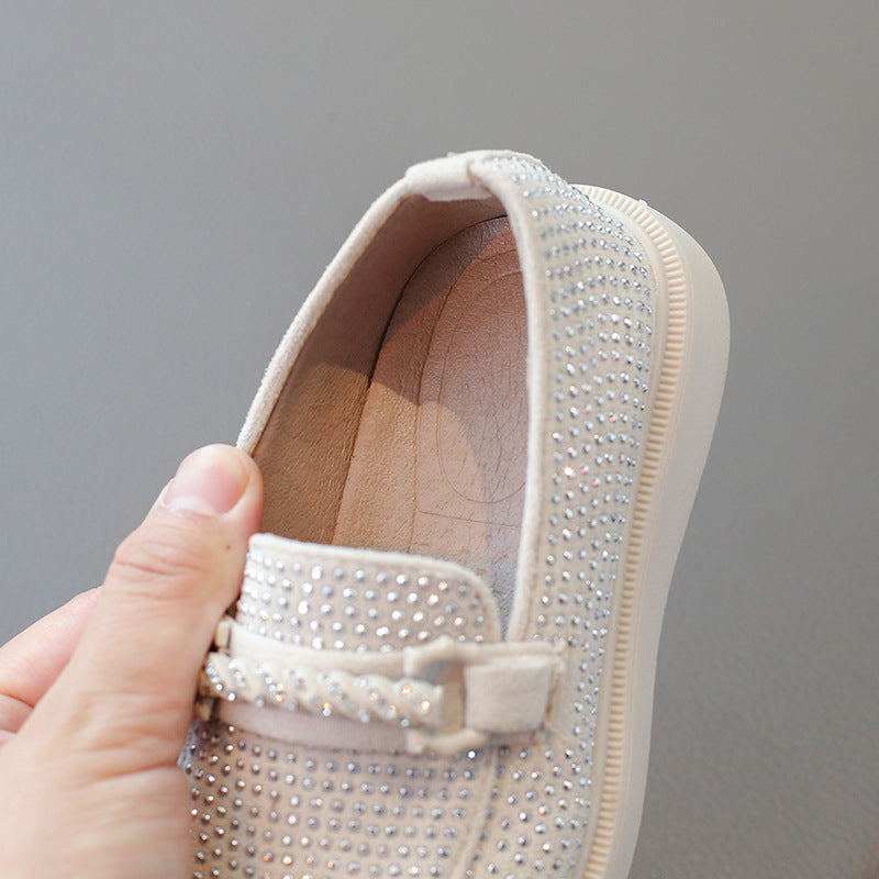Sapato Infantil Feminino Strass Brilhante