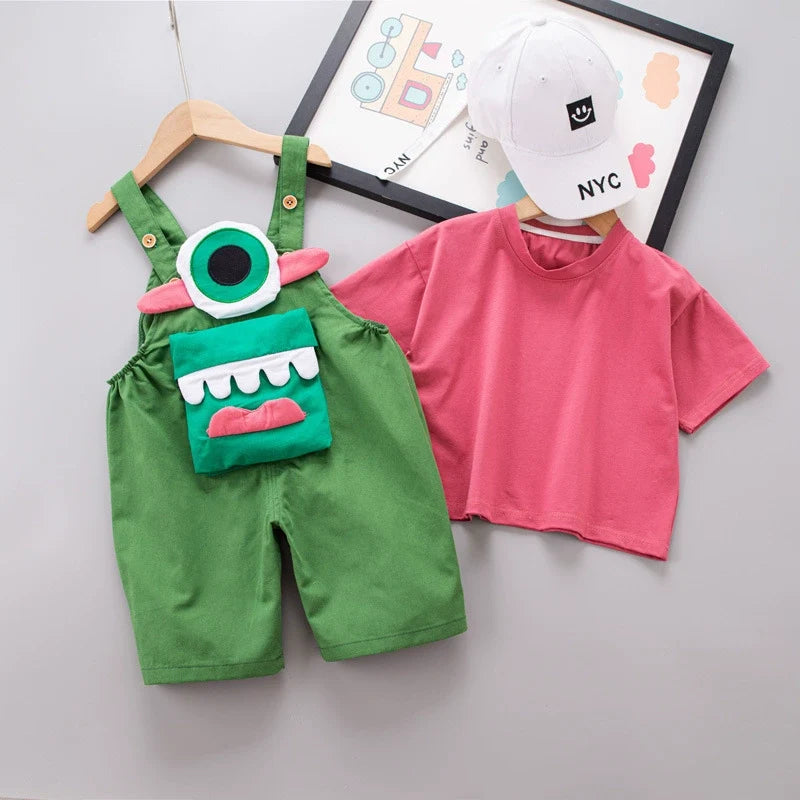 Jardineira Infantil Monstros SA