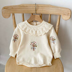 Body Infantil de Tricô Bordadinho Flores