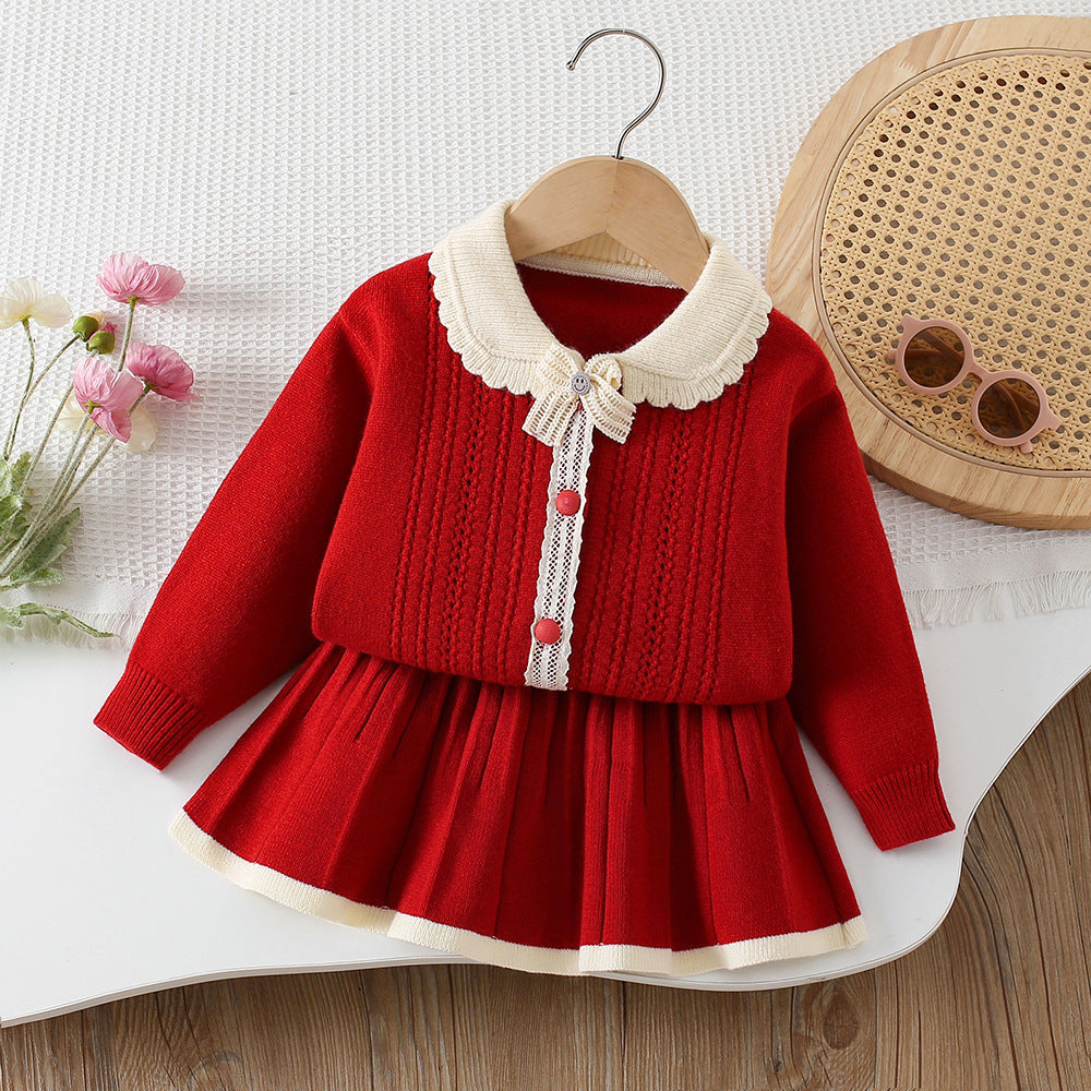 Conjunto Infantil de Tricô Lacinho