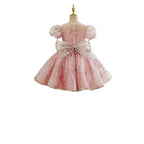 Vestido Infantil Rosa Lantejoulas