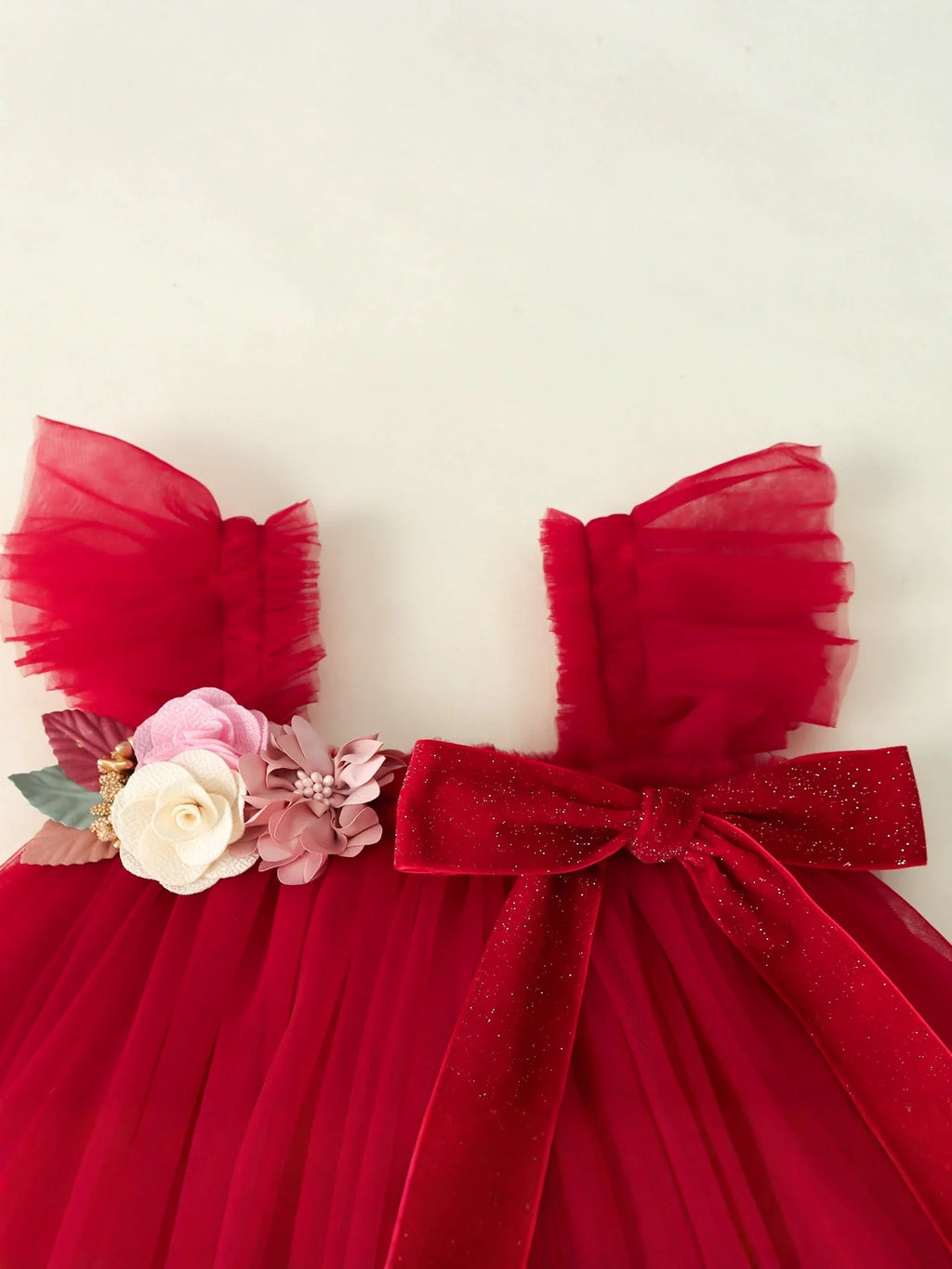 Vestido Infantil de Tule Natal