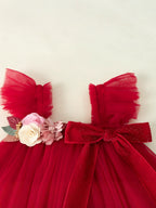 Vestido Infantil de Tule Natal