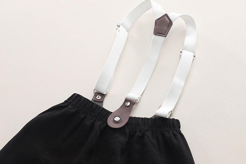 Conjunto Infantil Masculino Jardineira Letras