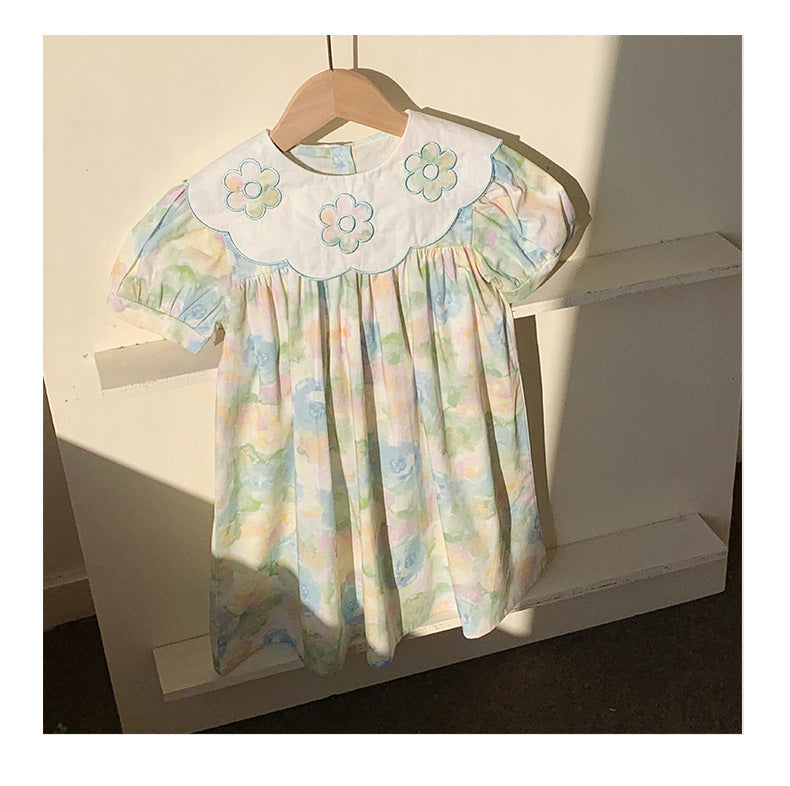 Vestido Infantil de Verão Flores