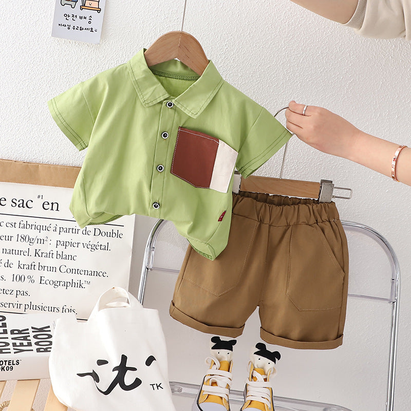 Conjunto Infantil Masculino Botões Bolsinho