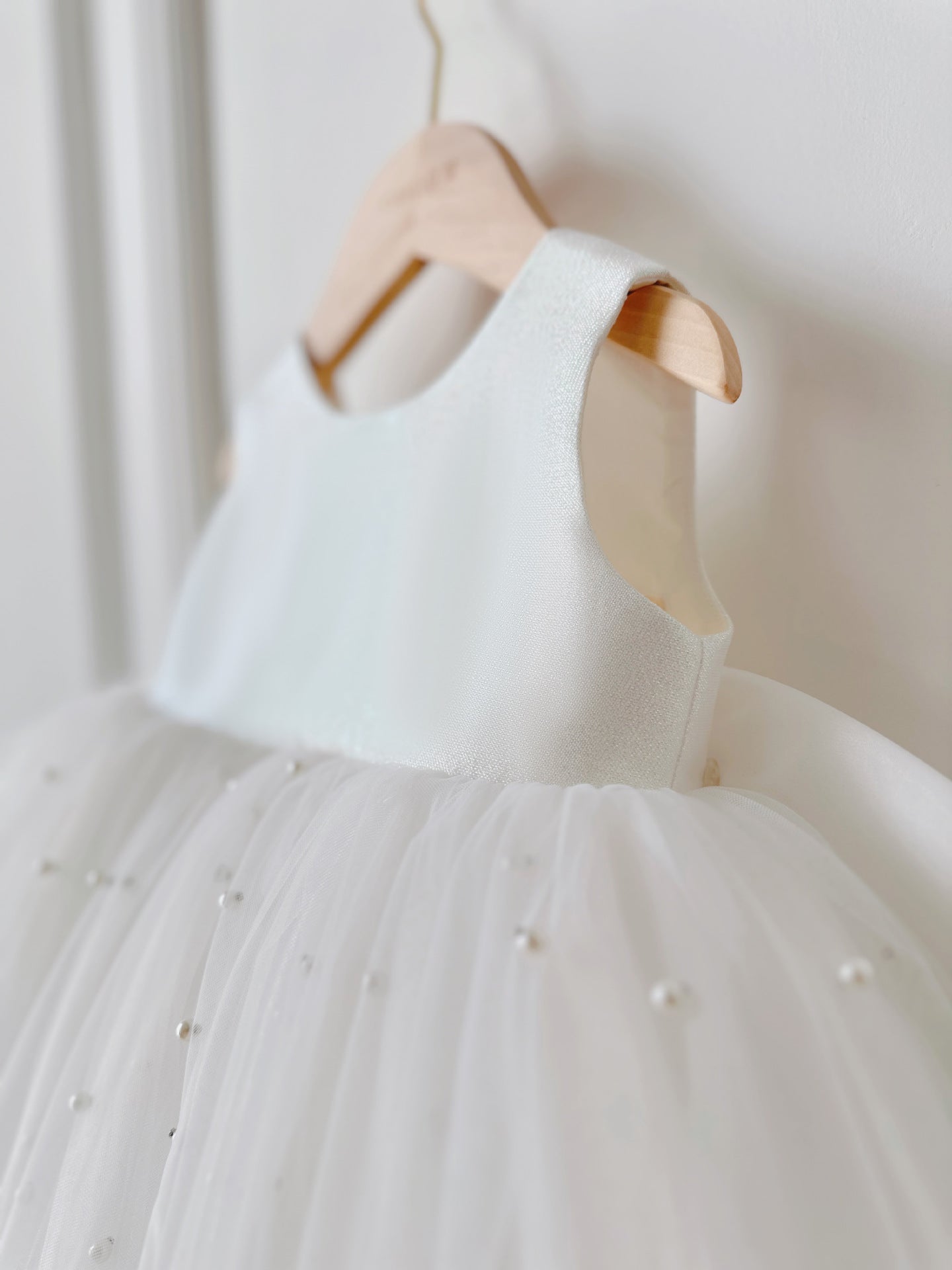 Vestido Infantil de Festa Pérolas  Laço