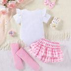Conjunto Infantil Coelhinho Xadrez