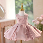 Vestido Infantil Rosa Lacinhos