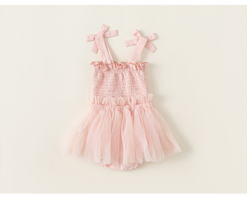 Vestido Infantil Rosa Tule
