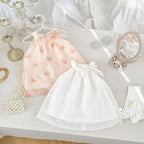 Vestido Infantil de Tule Florzinhas
