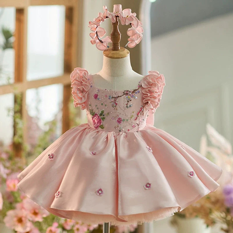 Vestido Infantil de Festa Flores