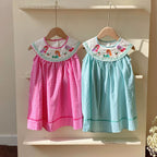 Vestido Infantil Xadrez Sereia
