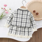 Conjunto Infantil Feminino Xadrez Lacinho