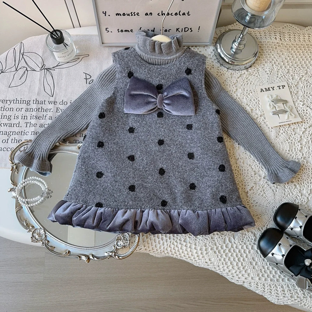 Vestido + Blusa Infantil Lacinho