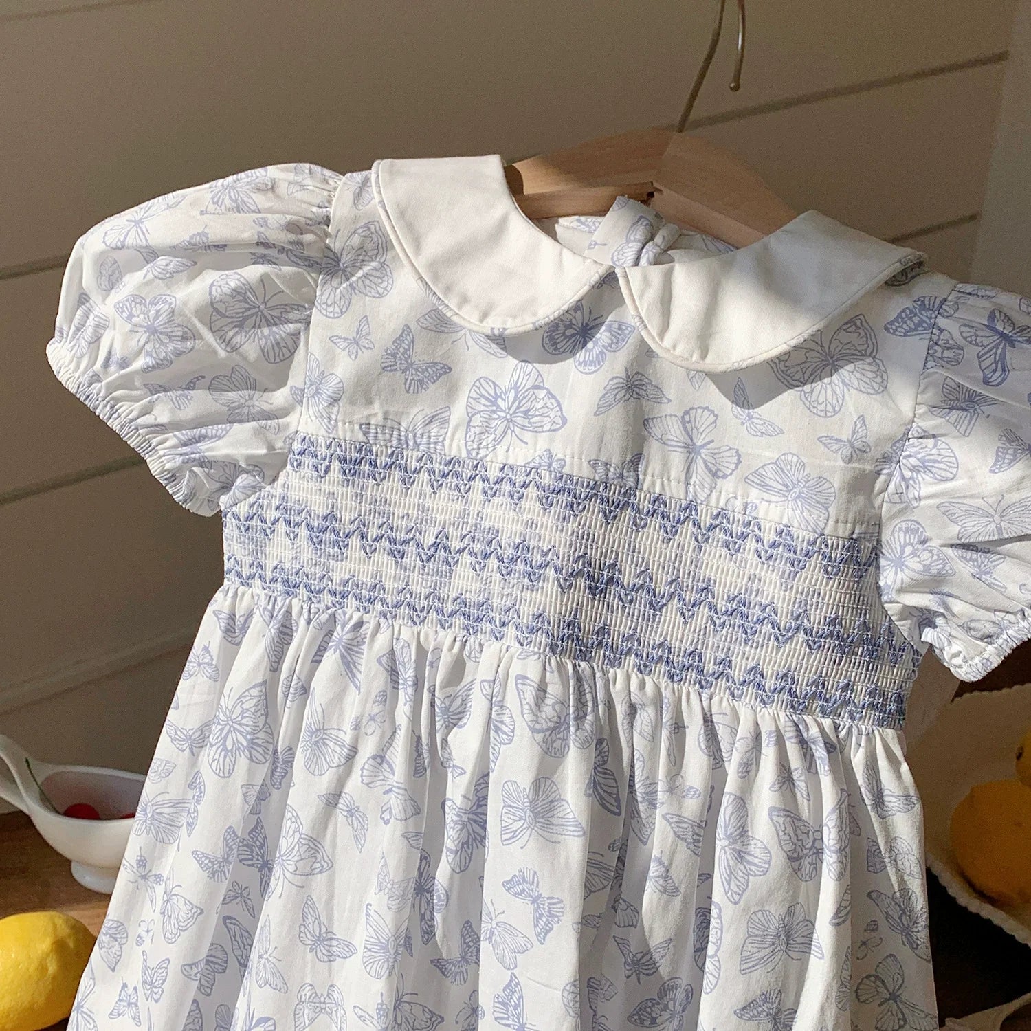 Vestido Infantil de Gola Borboletinhas