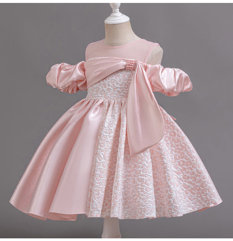 Vestido Infantil De Festa Luxo Manguinha Caída