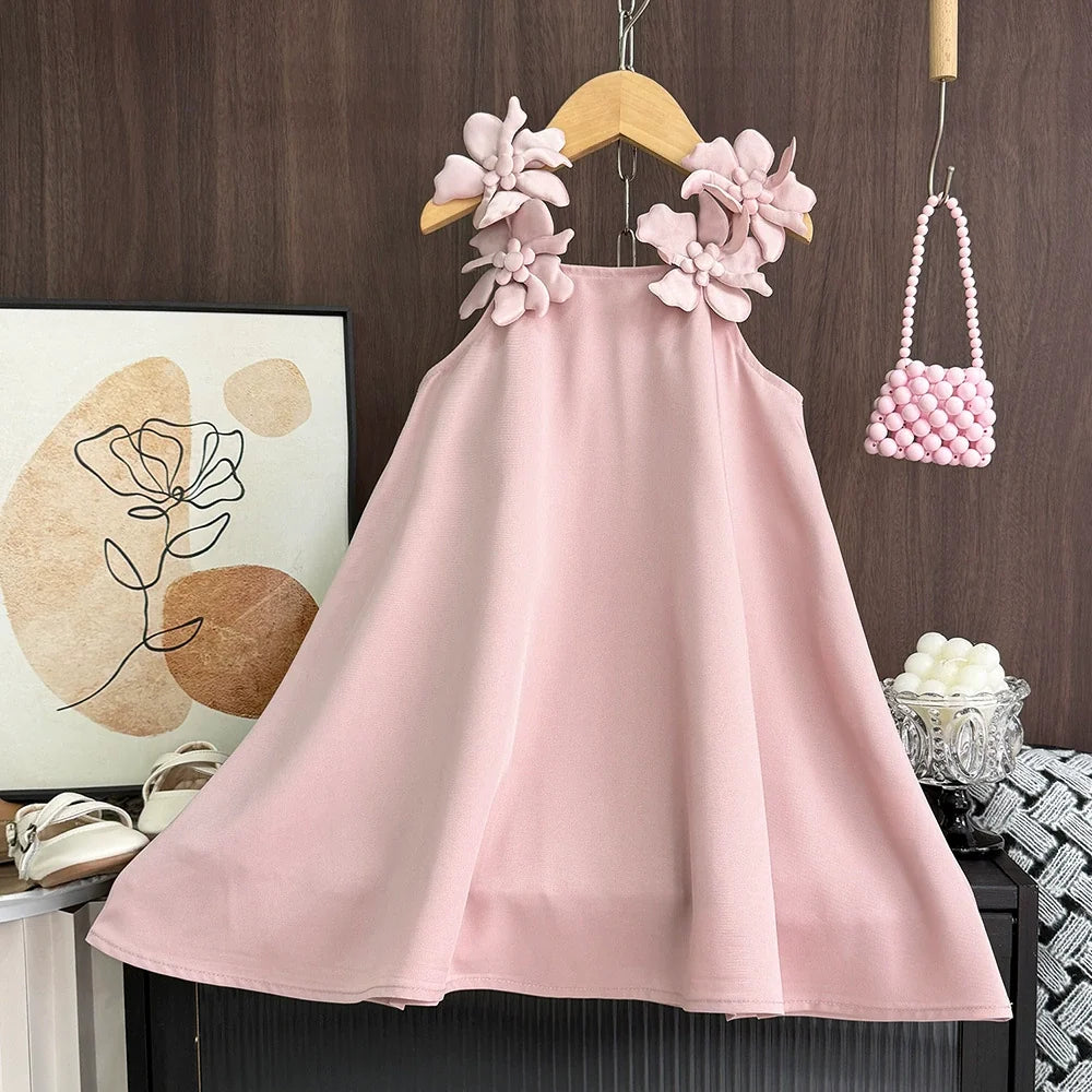 Vestido Infantil Alcinha Flores