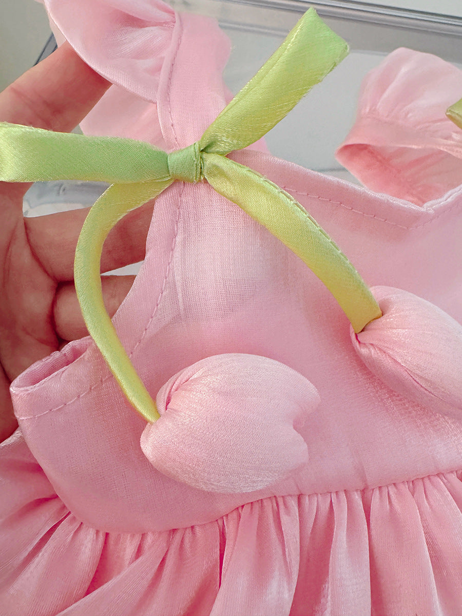 Vestido Infantil Verão Tulipas