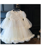 Vestido Infantil de Tule Pérolas