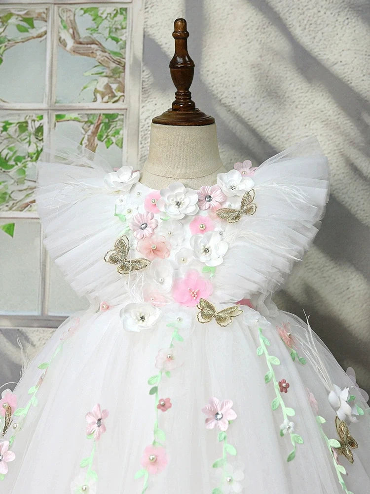 Vestido Infantil de Festa Flores