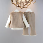 Conjunto Infantil 3 Peças Inverno Laços e Florzinhas