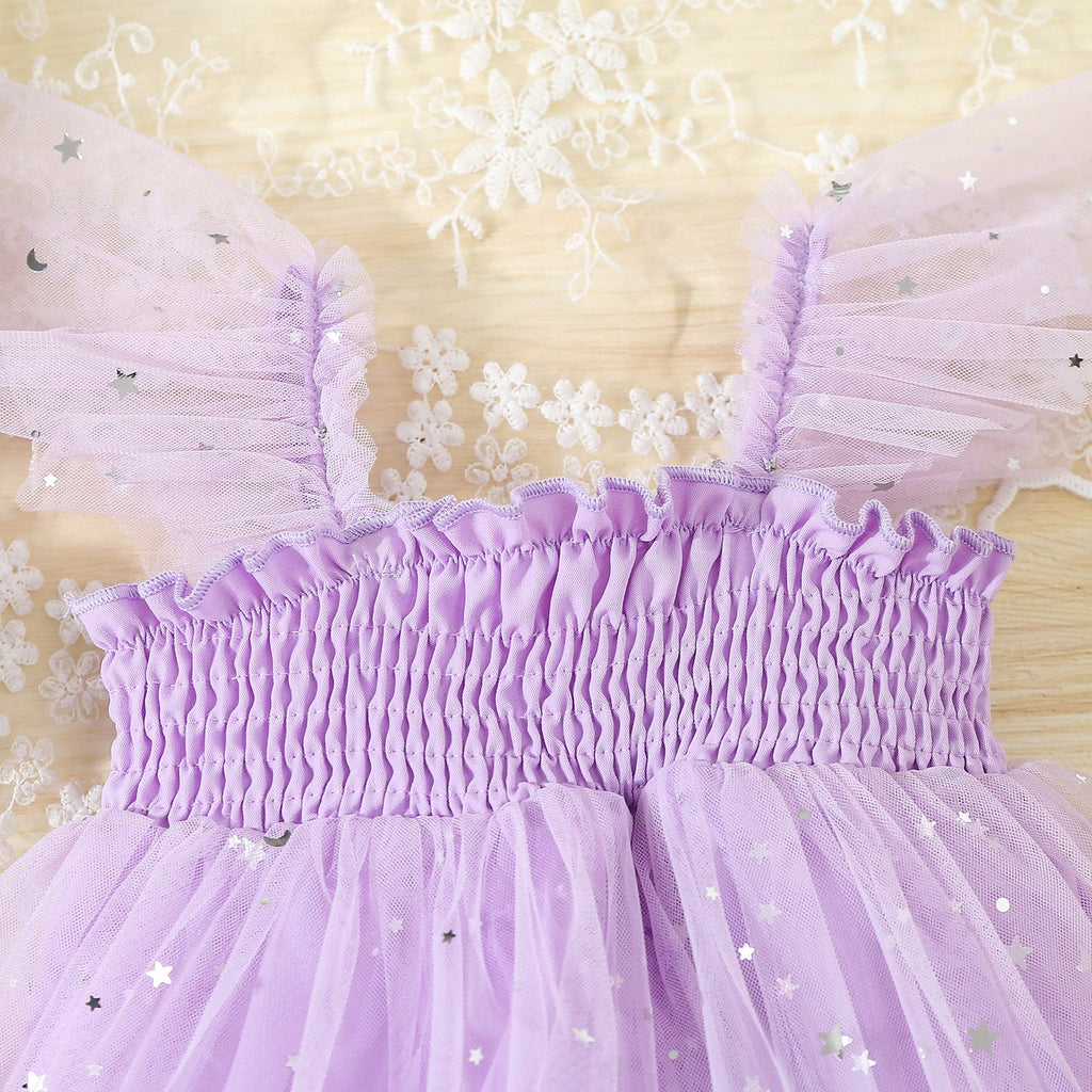 Vestido Infantil Tule  Estrelinhas