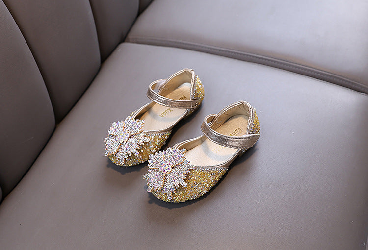 Sapato Infantil Feminino Florzinhas Brilhante