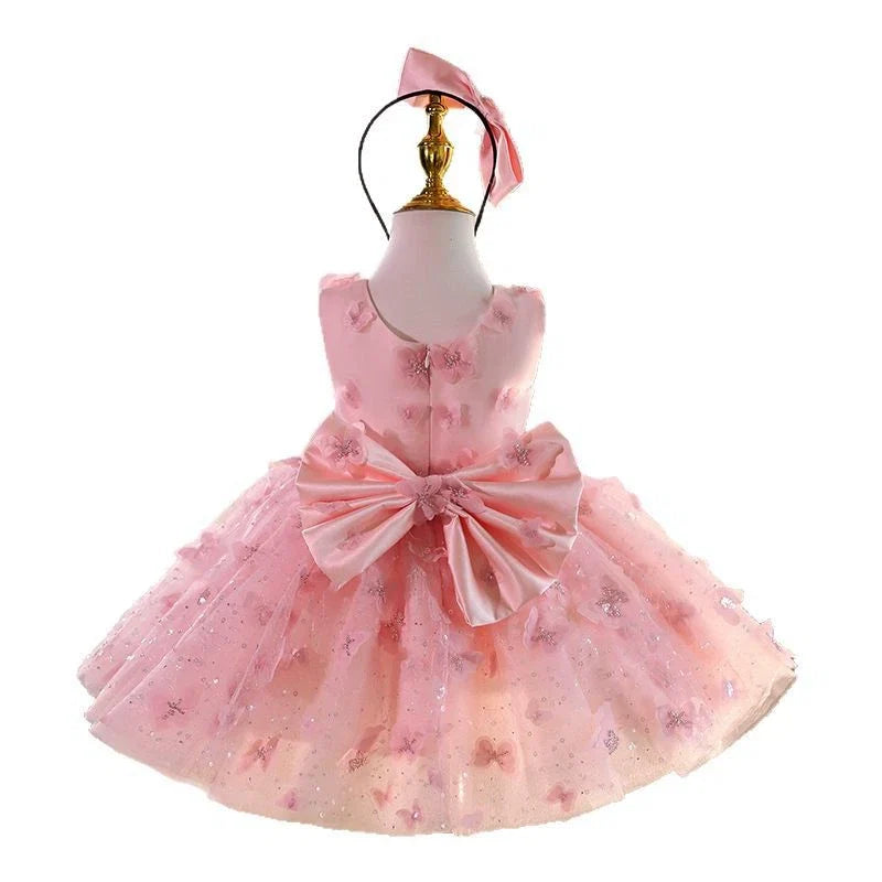 Vestido Infantil Tule Florzinhas