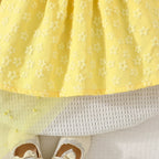 Vestido Infantil Amarelo Florzinhas