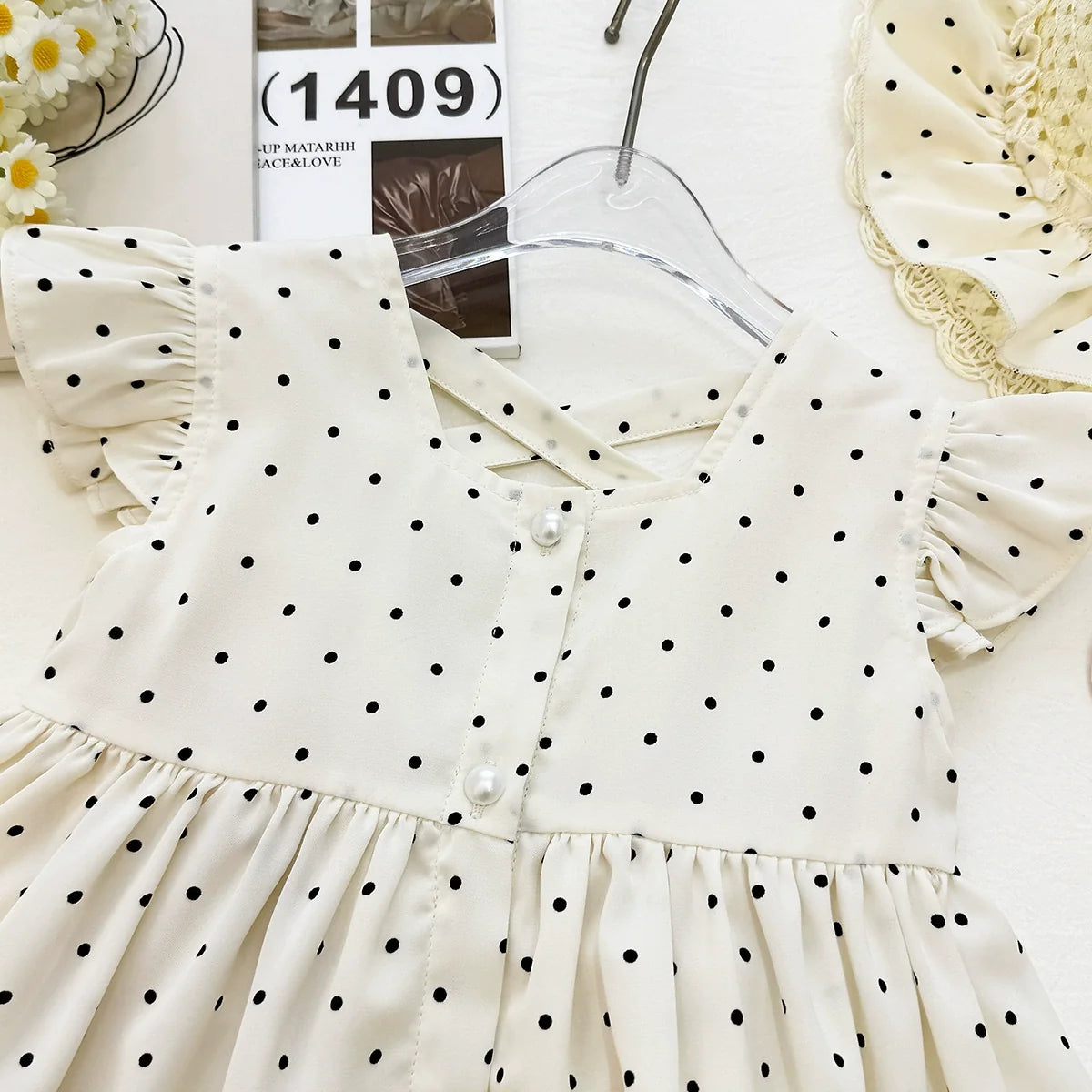 Conjunto Infantil Feminino Bolinhas e Pérolas