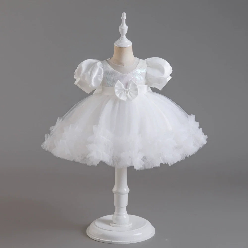 Vestido Infantil Bufante e Lacinho