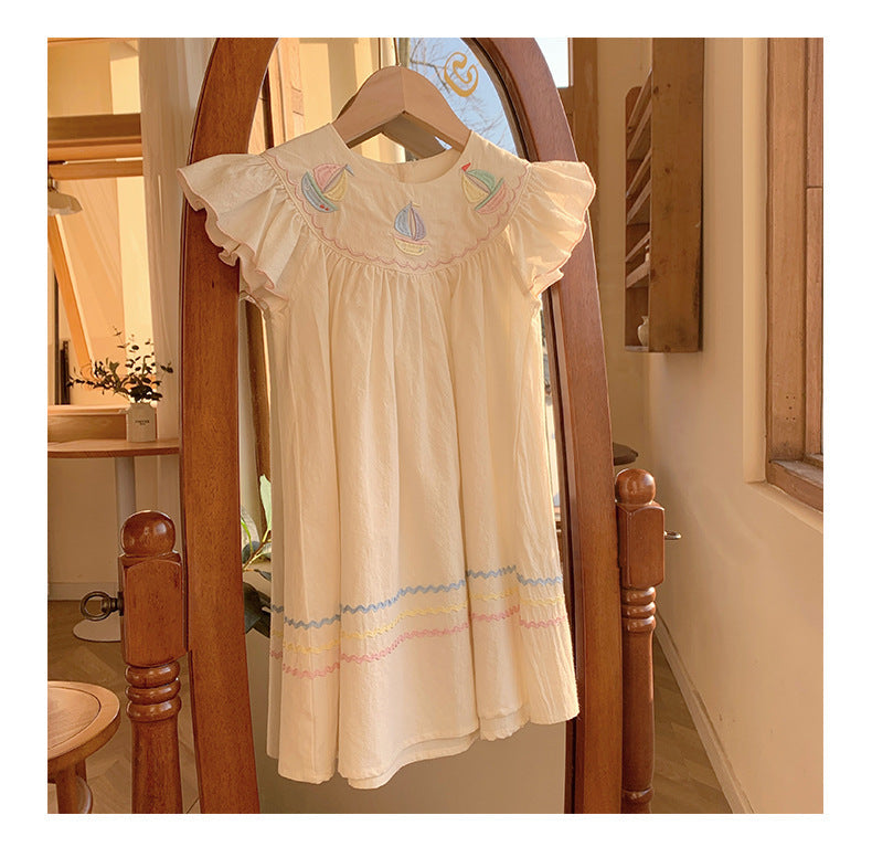 Vestido Infantil Verão Barquinhos