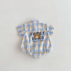 Body Infantil Xadrez Ursinho
