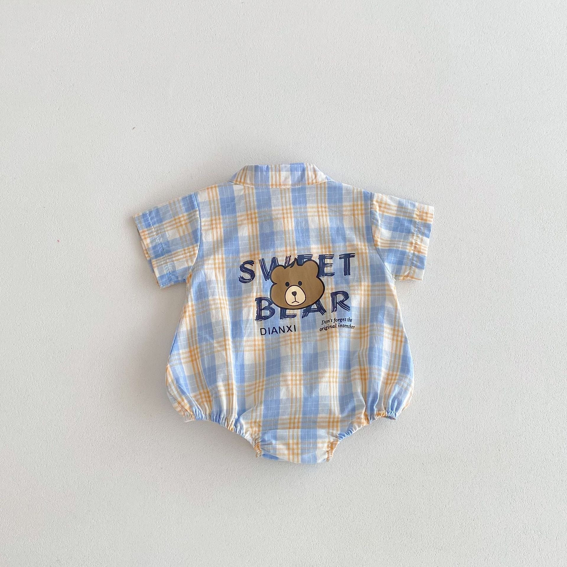Body Infantil Xadrez Ursinho